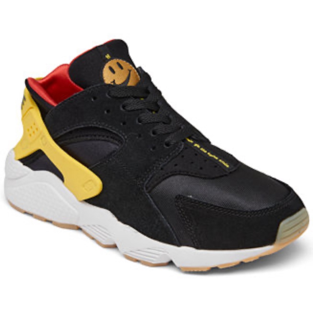 Women's Nike Huarache Black/Yellow Strike-White